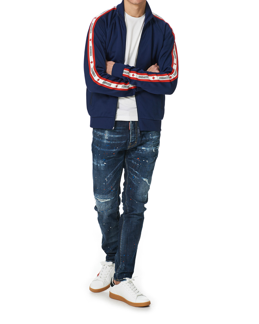 Homme | Pulls Et Tricots | Dsquared2 | Track Zip Top Dark Blue