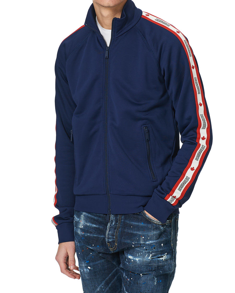 Homme | Pulls Et Tricots | Dsquared2 | Track Zip Top Dark Blue