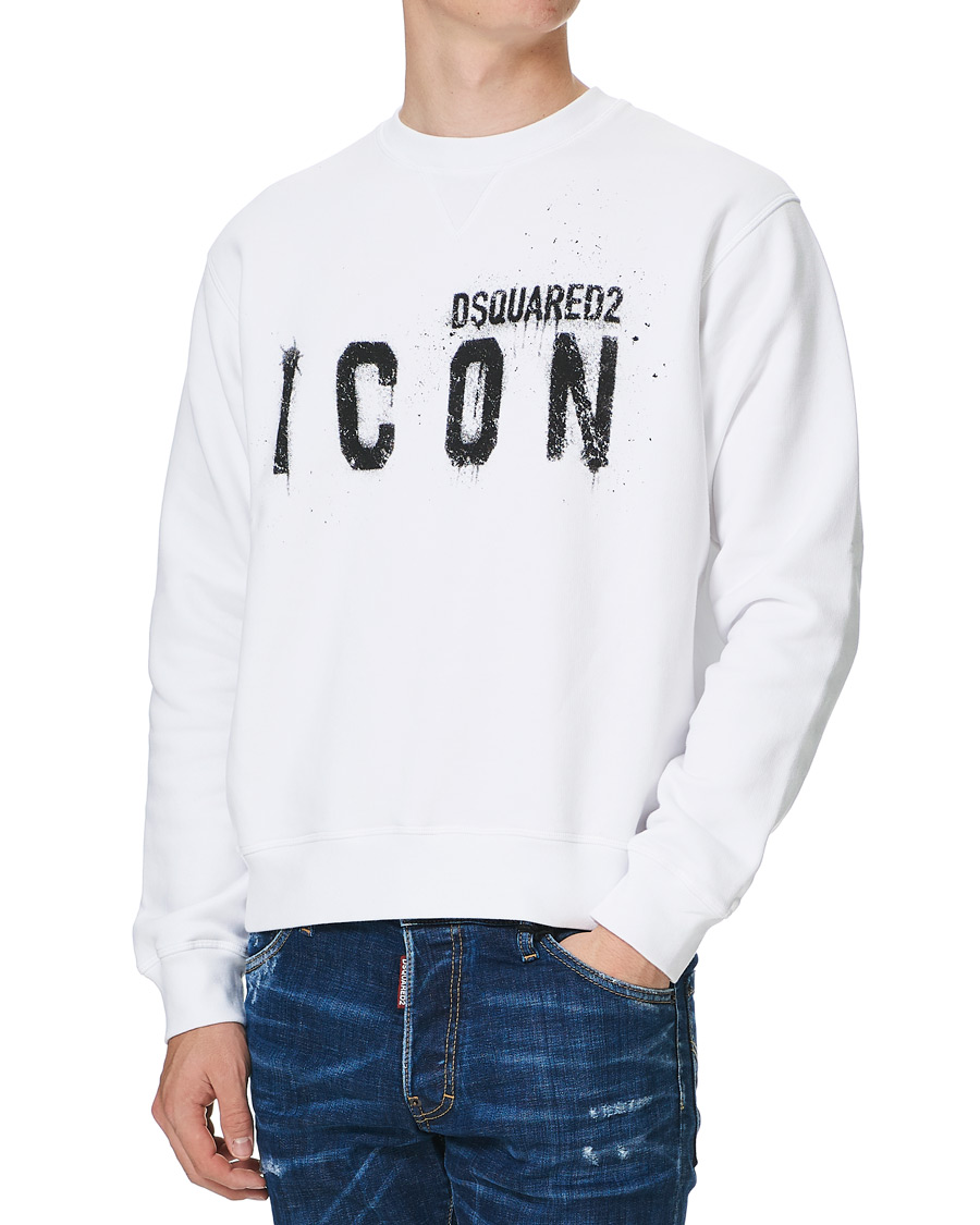 Homme | Pulls Et Tricots | Dsquared2 | Icon Logo Sweatshirt White