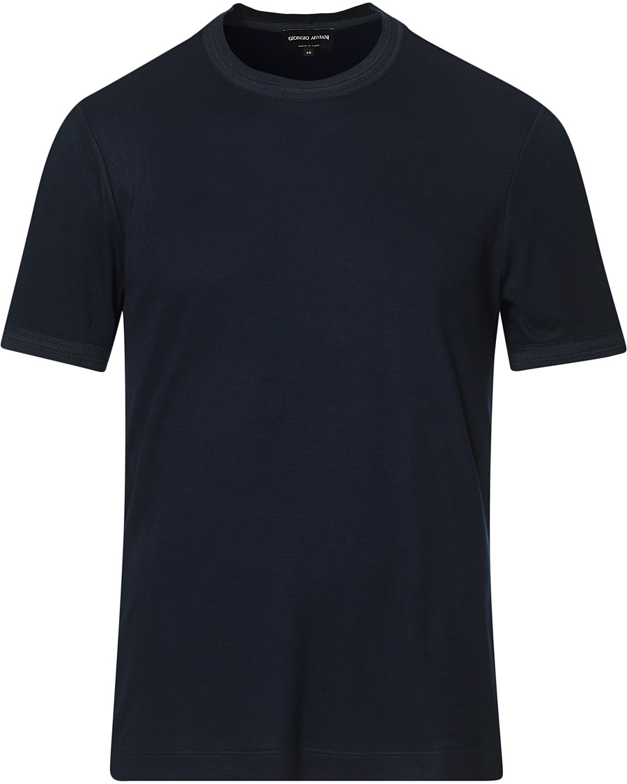 Homme | T-shirts | Giorgio Armani | Soft Silk T-Shirt Navy