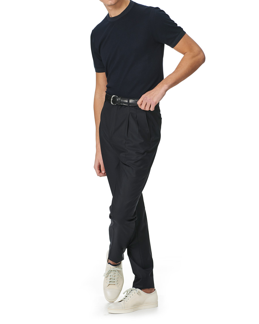 Homme | T-shirts | Giorgio Armani | Soft Silk T-Shirt Navy