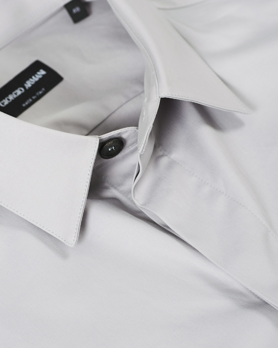 Homme | Chemises | Giorgio Armani | Cotton Overshirt Light Grey