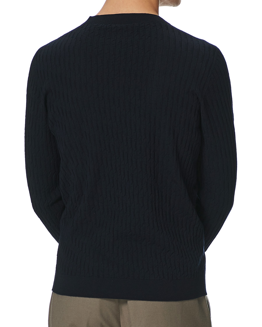 Homme | Pulls Et Tricots | Giorgio Armani | Wool Blend Crew Neck Sweater Navy