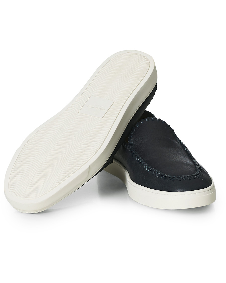 Homme | Giorgio Armani Soft Leather Loafers Navy | Giorgio Armani | Soft Leather Loafers Navy