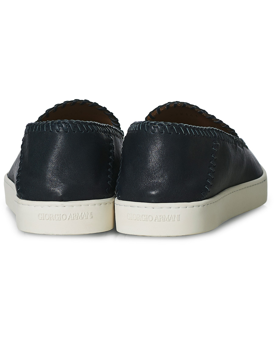 Homme | Giorgio Armani Soft Leather Loafers Navy | Giorgio Armani | Soft Leather Loafers Navy