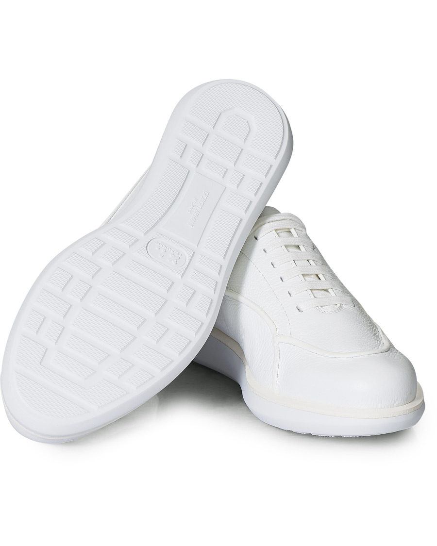 Heren | Giorgio Armani Deerskin Leather Sneakers White | Giorgio Armani | Deerskin Leather Sneakers White