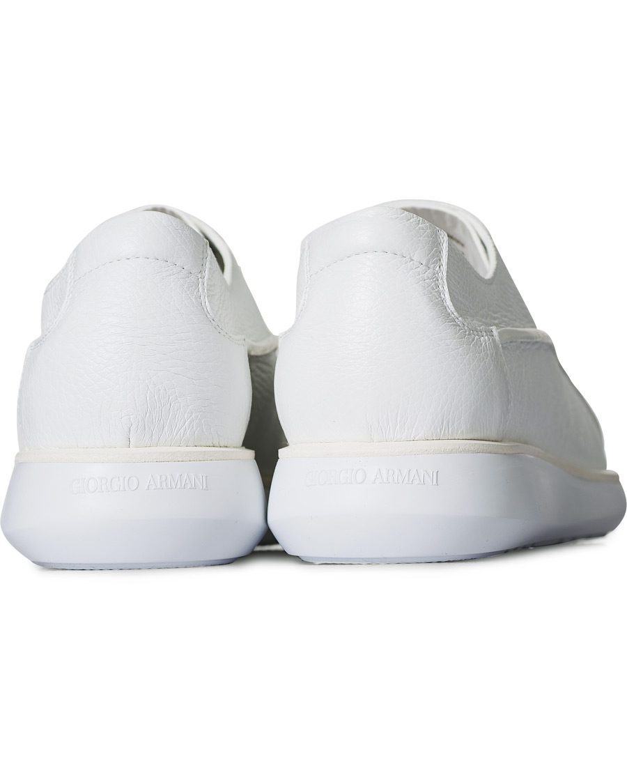 Heren | Giorgio Armani Deerskin Leather Sneakers White | Giorgio Armani | Deerskin Leather Sneakers White