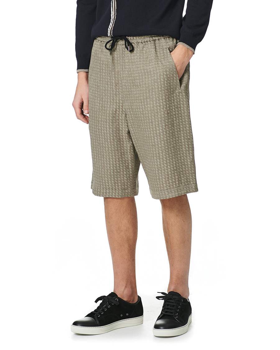 Heren | Korte broek | Giorgio Armani | Jacquard Drawstring Shorts Beige