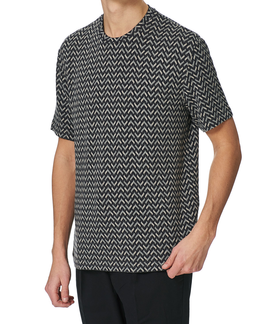 Homme | T-shirts | Giorgio Armani | Jersey Chevron T-Shirt Navy