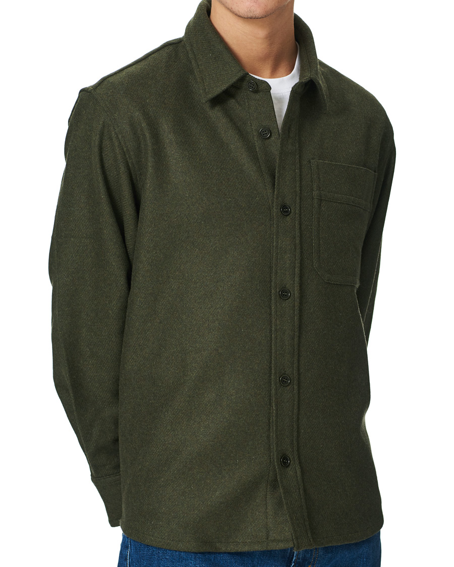 Homme | Chemises | A.P.C. | Basile Wool Shirt Jacket Olive