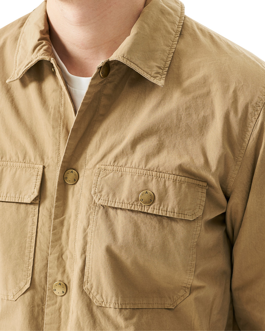 Homme | Manteaux Et Vestes | A.P.C. | Alex Garment Dyed Overshirt Dark Beige