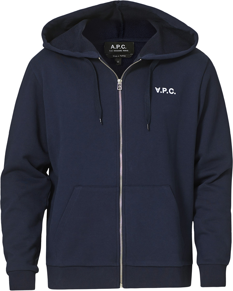 Homme | Pulls Et Tricots | A.P.C. | Quentin Full Zip Hoodie Navy