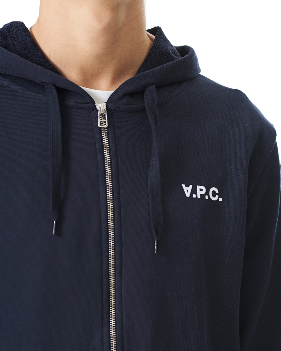 Homme | Pulls Et Tricots | A.P.C. | Quentin Full Zip Hoodie Navy