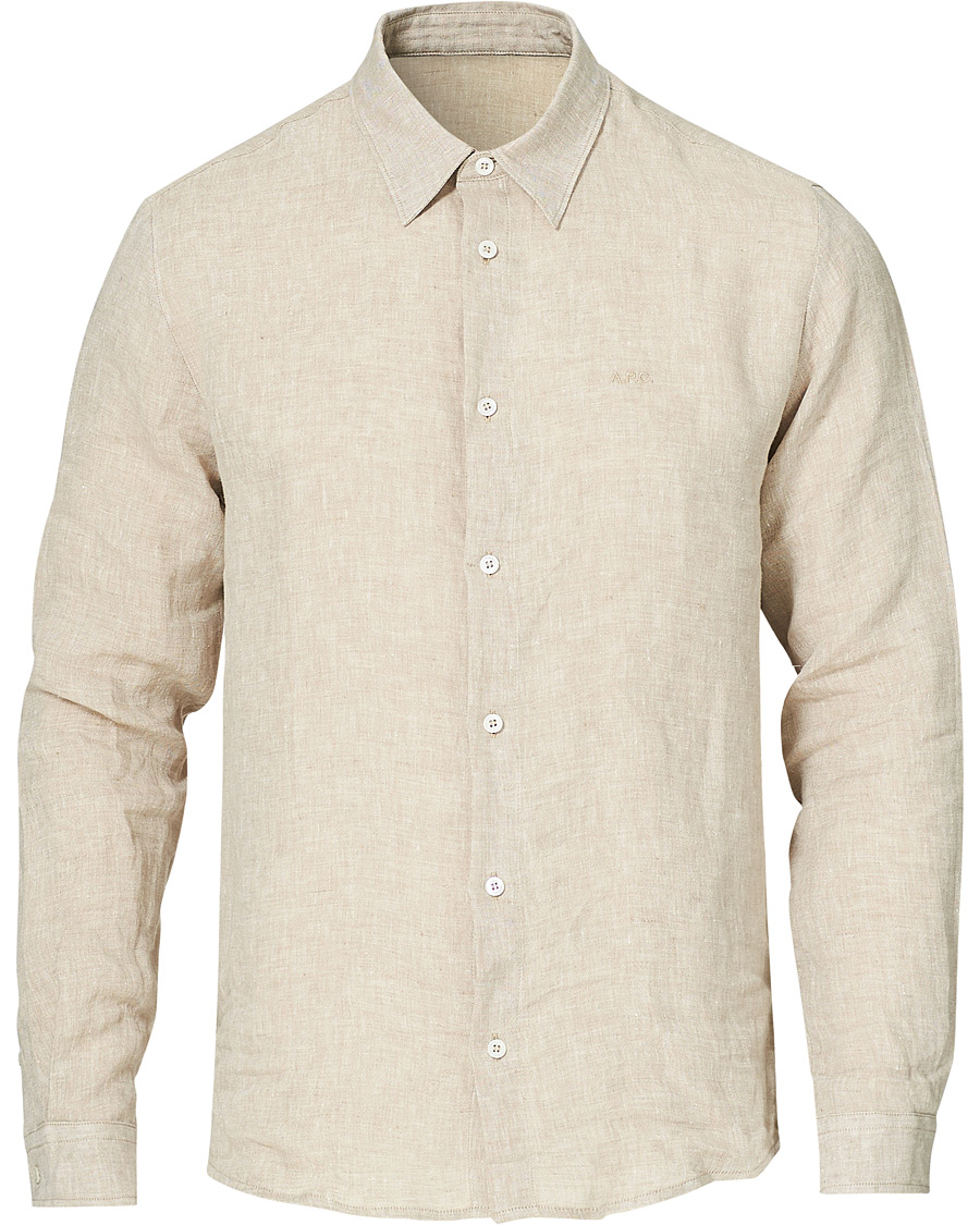 Homme | Chemises | A.P.C. | Vincent Linen Shirt Beige