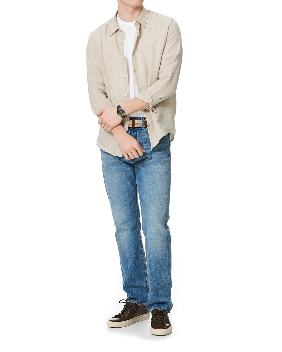 Homme | Chemises | A.P.C. | Vincent Linen Shirt Beige