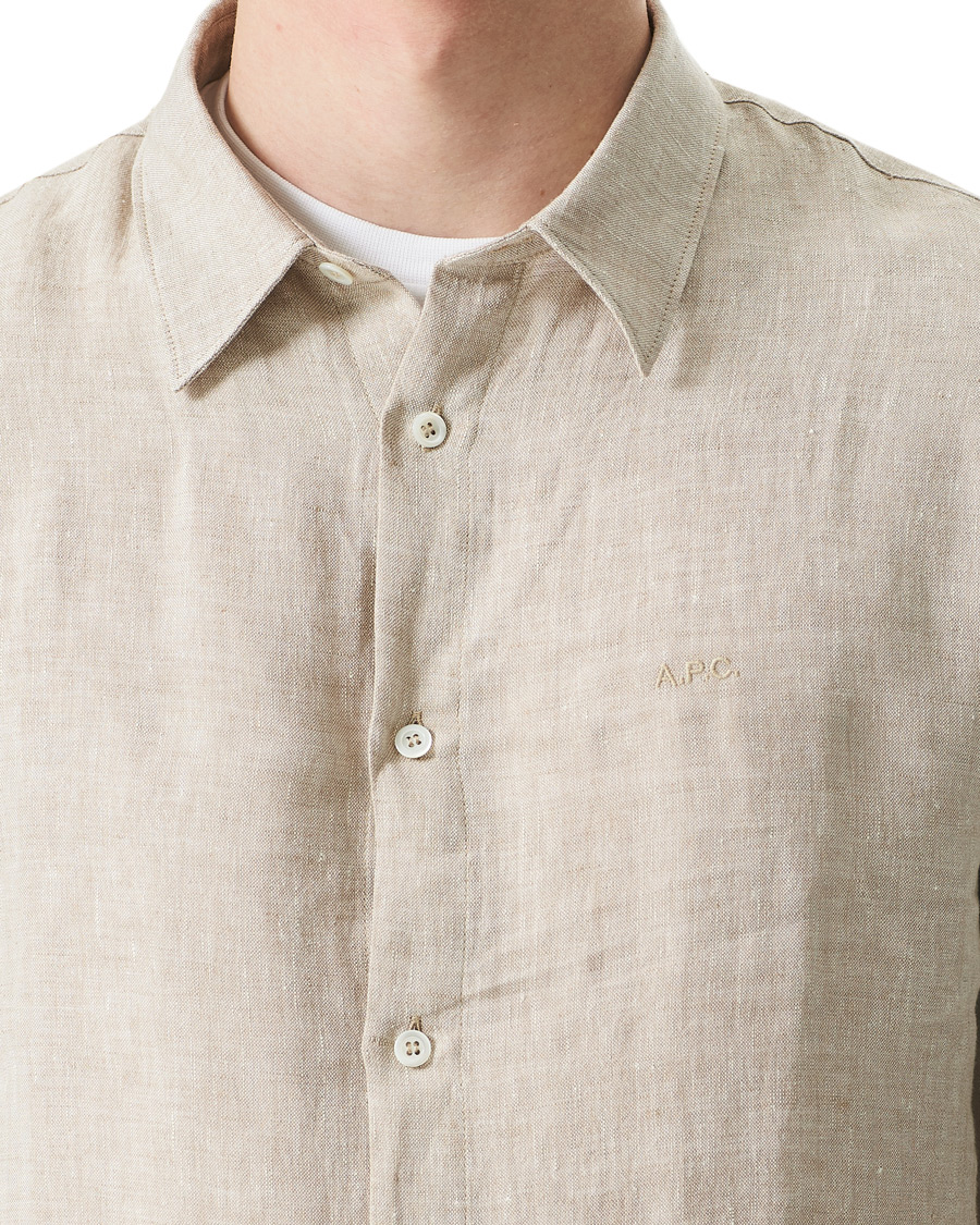 Homme | Chemises | A.P.C. | Vincent Linen Shirt Beige
