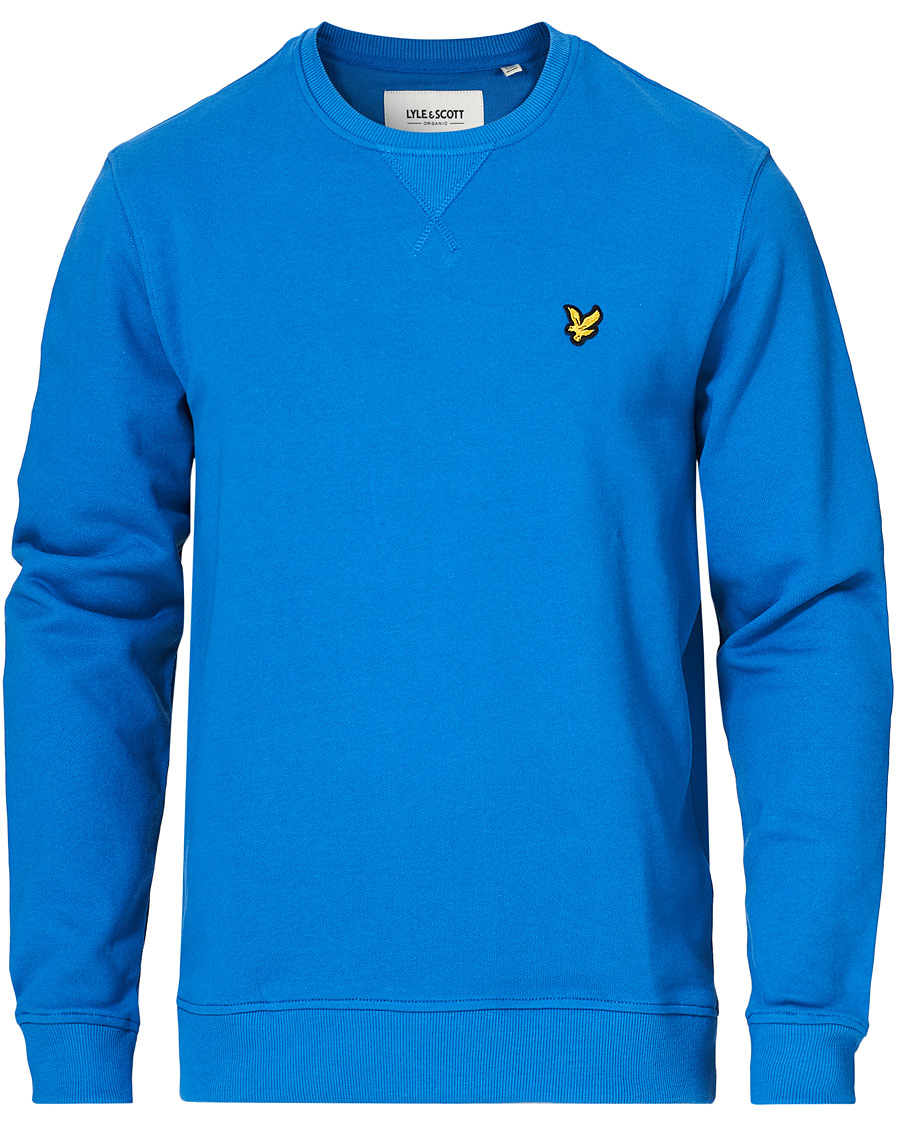 Homme | Pulls Et Tricots | Lyle & Scott | Crew Neck Organic Cotton Sweatshirt Spring Blue