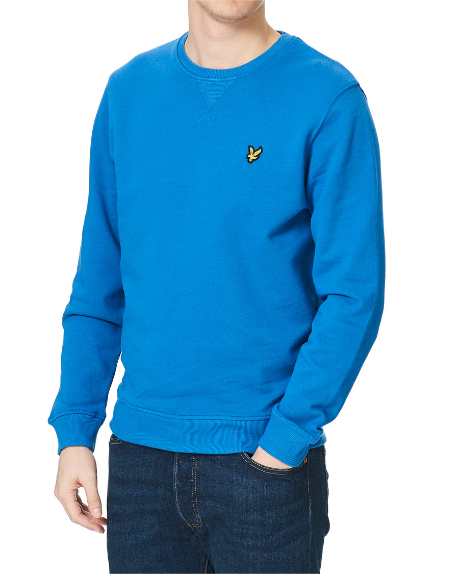 Homme | Pulls Et Tricots | Lyle & Scott | Crew Neck Organic Cotton Sweatshirt Spring Blue