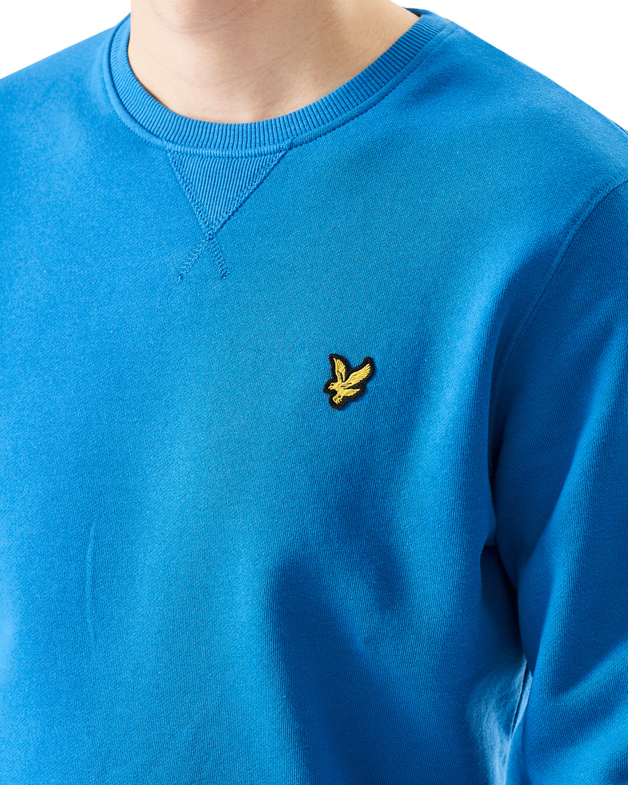 Homme | Pulls Et Tricots | Lyle & Scott | Crew Neck Organic Cotton Sweatshirt Spring Blue