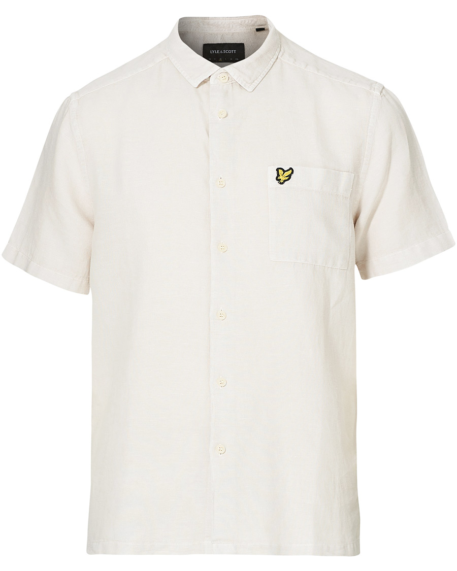 Homme | Chemises | Lyle & Scott | Washed Cotton Linen Shirt Mist