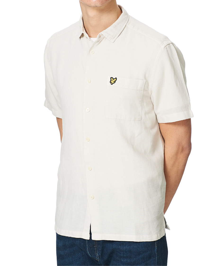 Homme | Chemises | Lyle & Scott | Washed Cotton Linen Shirt Mist