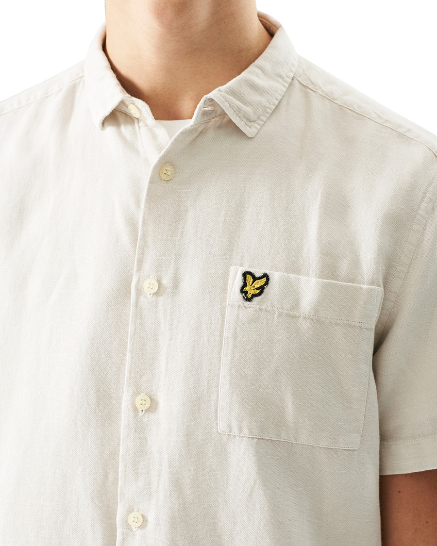Homme | Chemises | Lyle & Scott | Washed Cotton Linen Shirt Mist