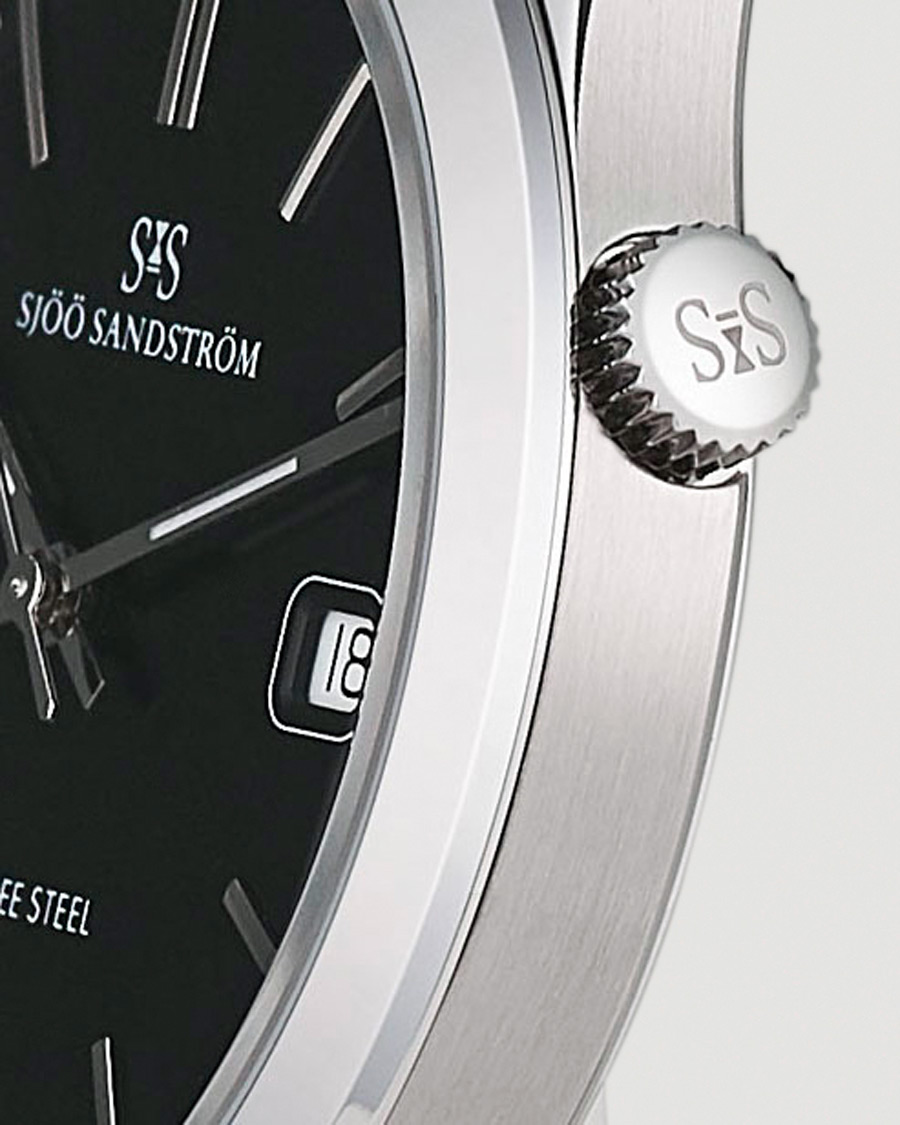 Heren | Sjöö Sandström Jubilee Steel Quartz 40mm Black/Black Calf | Sjöö Sandström | Jubilee Steel Quartz 40mm Black/Black Calf