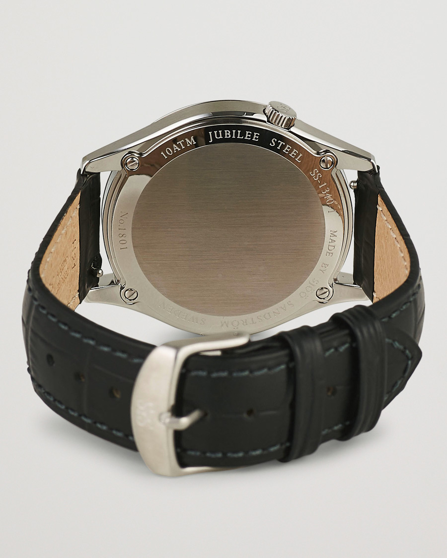 Heren | Sjöö Sandström Jubilee Steel Quartz 40mm Black/Black Calf | Sjöö Sandström | Jubilee Steel Quartz 40mm Black/Black Calf