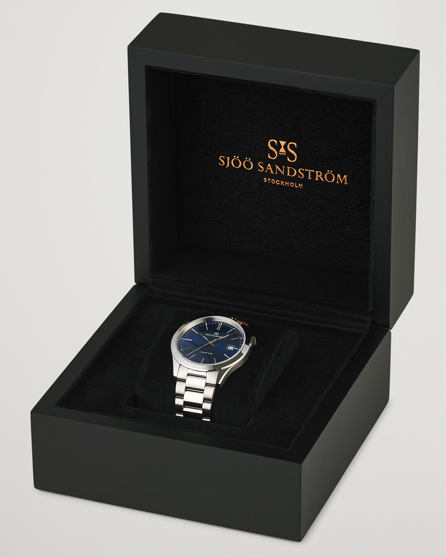 Heren | Sjöö Sandström Jubilee Steel Quartz 40mm Blue/Steel | Sjöö Sandström | Jubilee Steel Quartz 40mm Blue/Steel