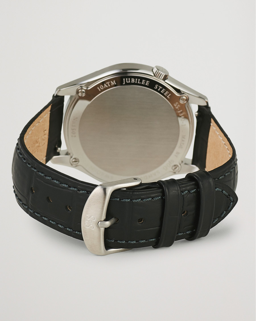 Heren | Sjöö Sandström Jubilee Steel Quartz 40mm White/Black Calf | Sjöö Sandström | Jubilee Steel Quartz 40mm White/Black Calf