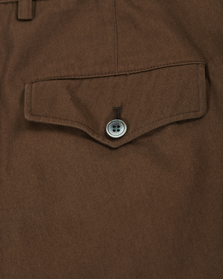 Homme | Pantalons | Oscar Jacobson | Tanker Washed Cotton Trousers Army Brown