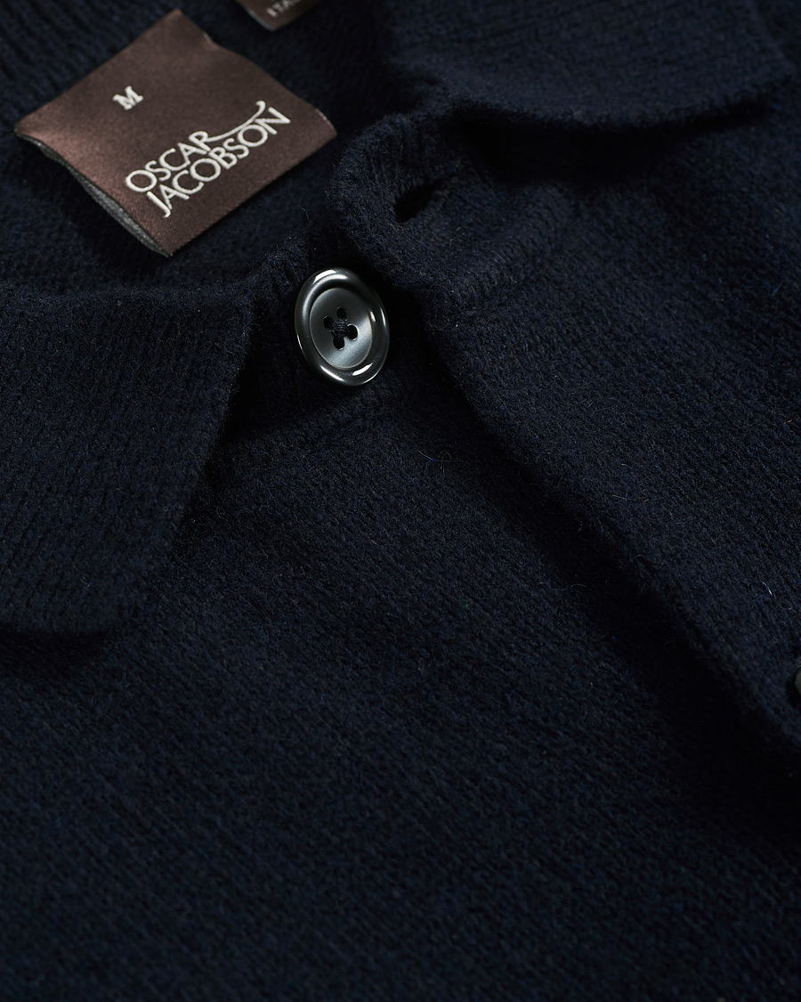 Homme | Pulls Et Tricots | Oscar Jacobson | Logan Wool Cardigan Navy