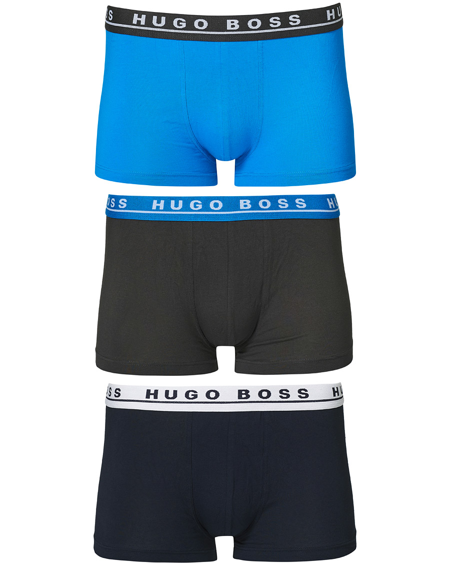 Homme | Sous-Vêtements Et Chaussettes | BOSS BLACK | BOSS 3-Pack Trunk Boxer Shorts Grey/Navy/Blue