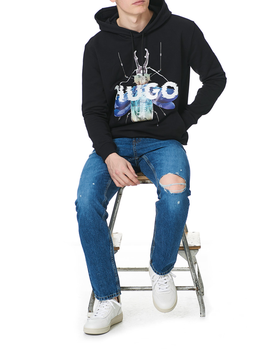 Homme | Jeans | HUGO | 677 Regular Fit Distressed Jeans Medium Blue