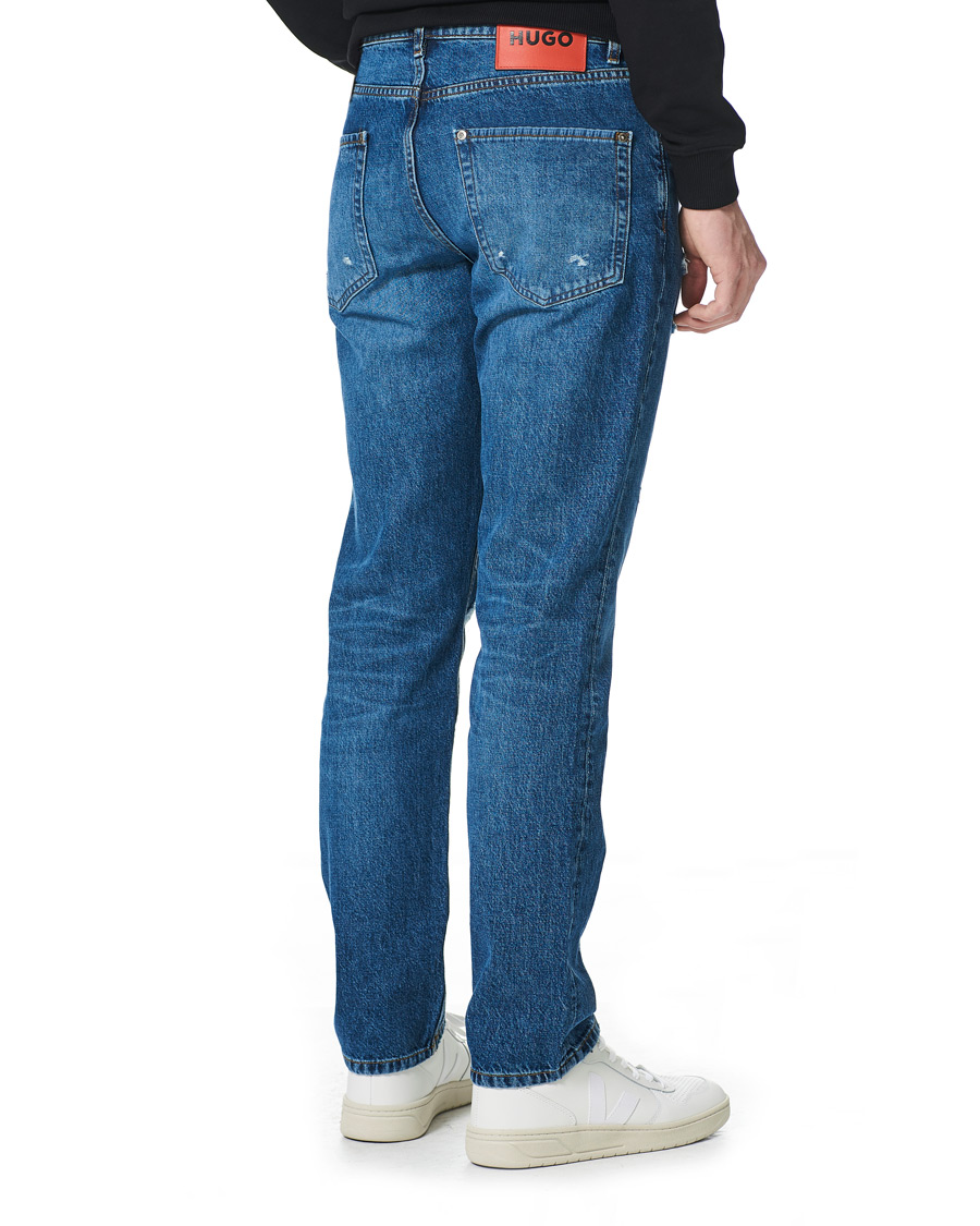Homme | Jeans | HUGO | 677 Regular Fit Distressed Jeans Medium Blue