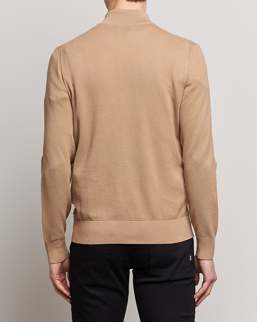 Heren | Truien | BOSS BLACK | Ebrando Half-Zip Medium Beige