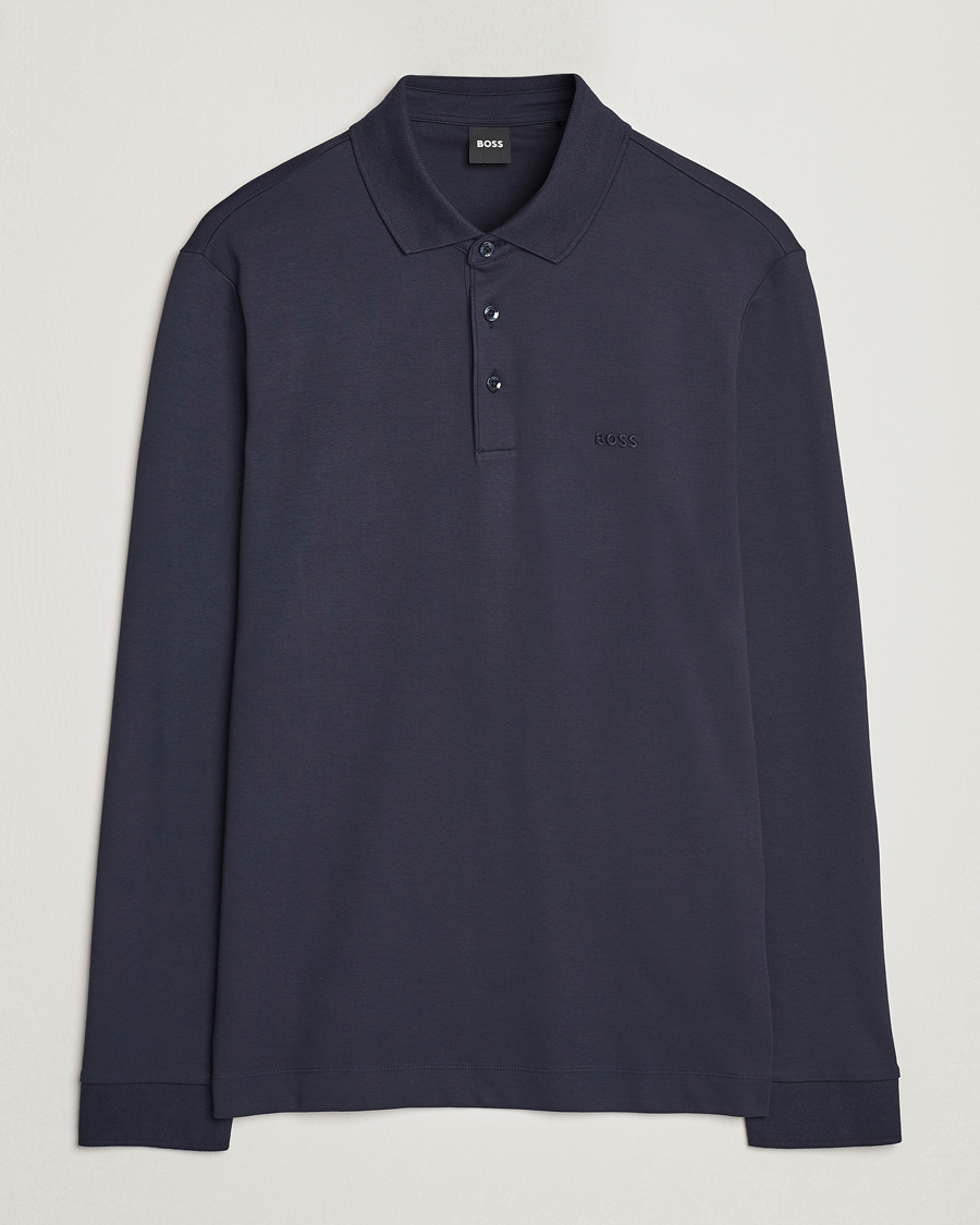 Heren | Truien | BOSS BLACK | Pado Knitted Polo Shirt Dark Blue