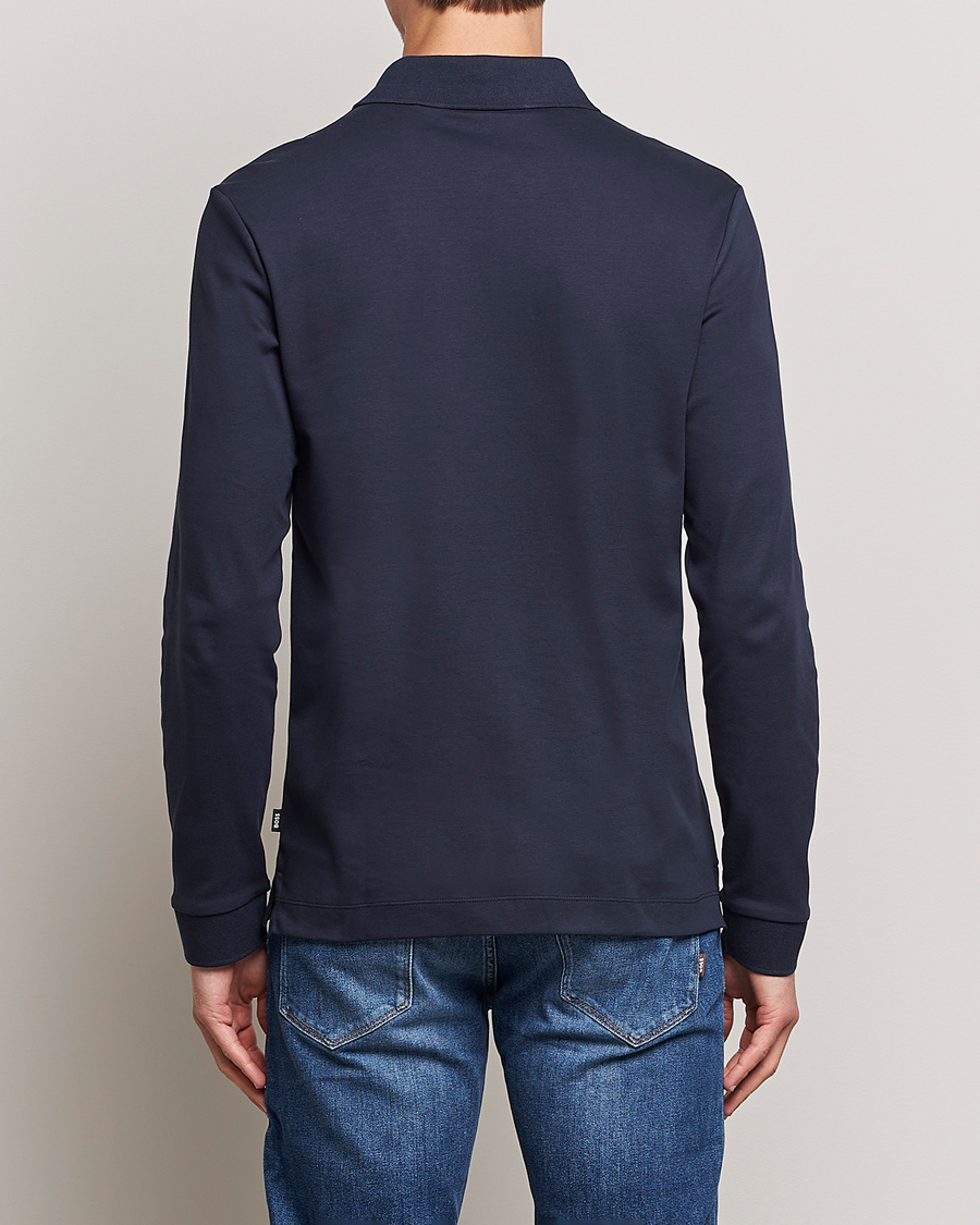 Heren | Truien | BOSS BLACK | Pado Knitted Polo Shirt Dark Blue