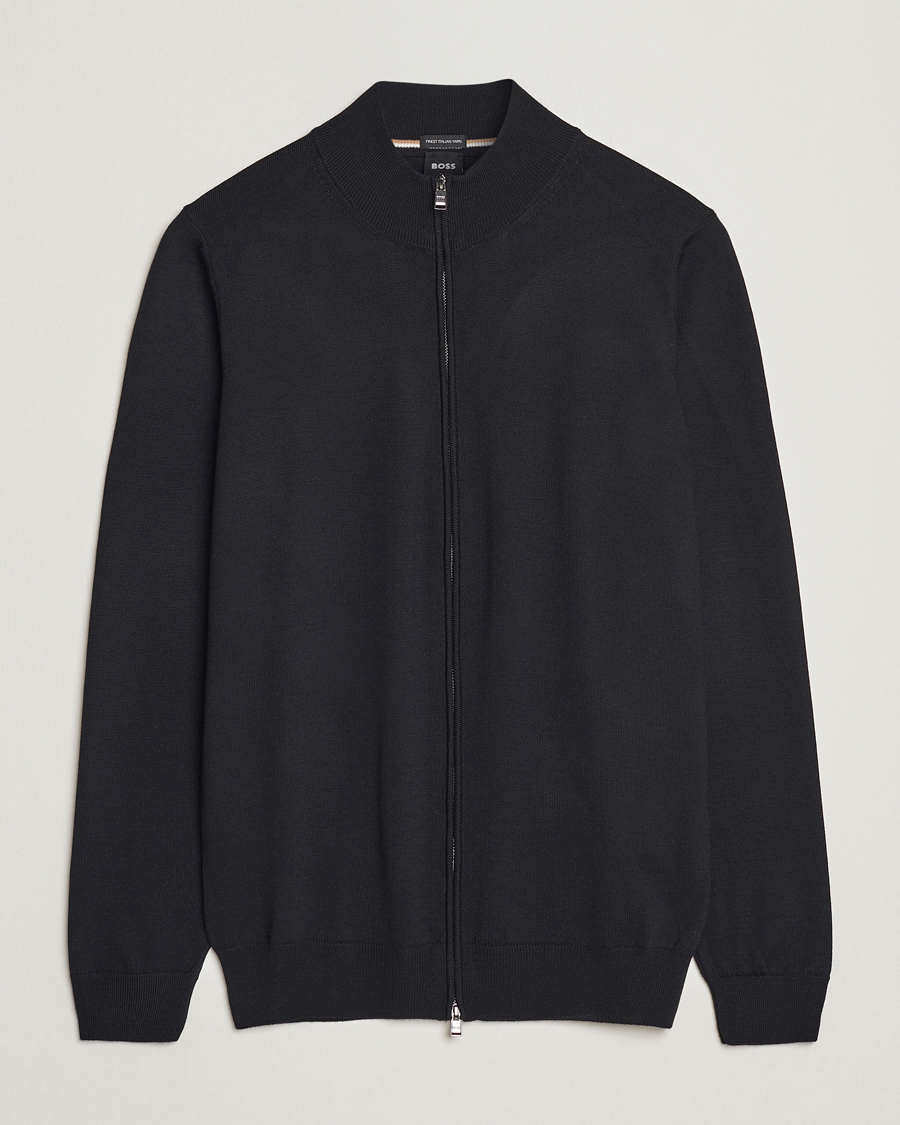 Heren | Truien | BOSS BLACK | Balonso Full-Zip Sweater Black