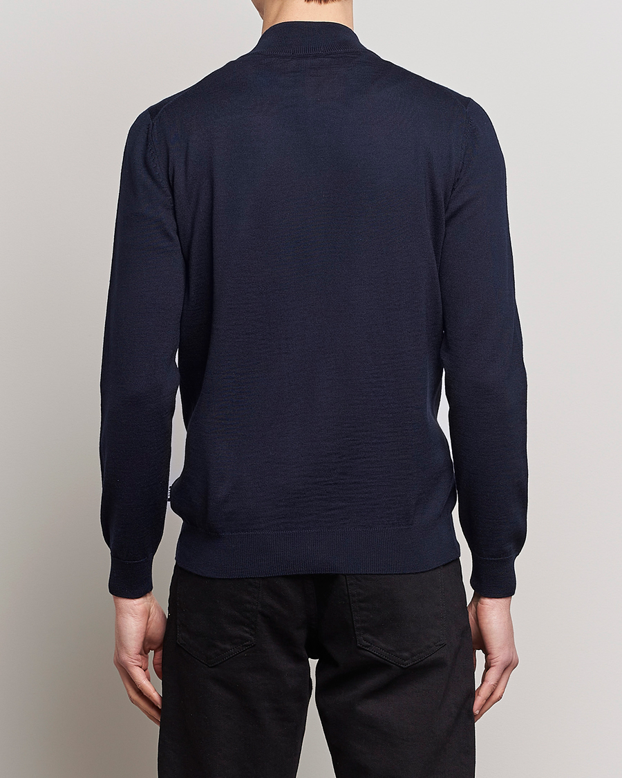 Homme | Pulls Et Tricots | BOSS BLACK | Balonso Full-Zip Sweater Dark Blue