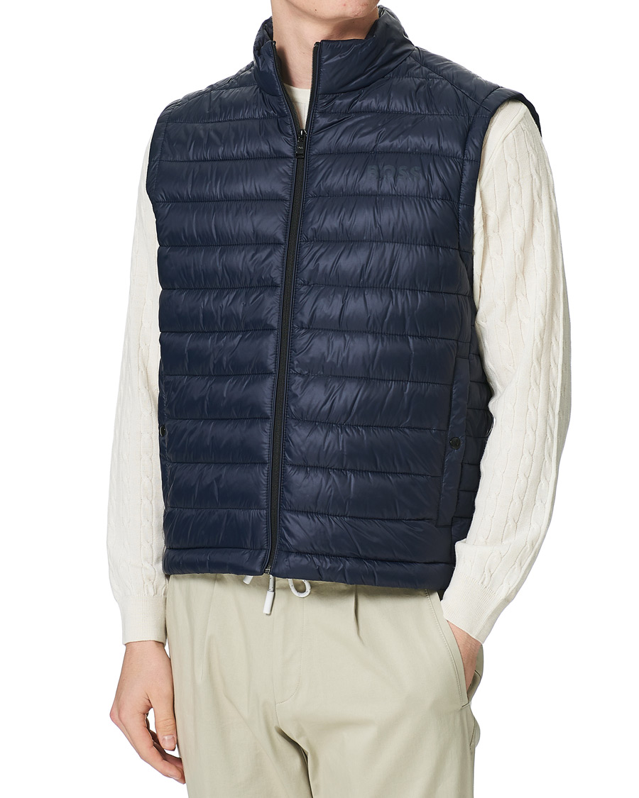 Heren | Gilets | BOSS BLACK | Calano Down Vest Dark Blue