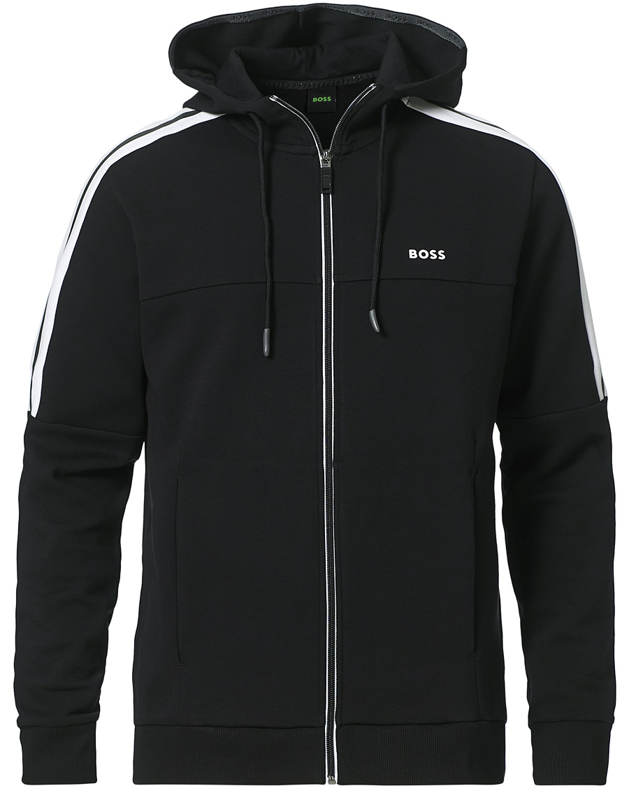Homme | Pulls Et Tricots | BOSS GREEN | BOSS Athleisure Saggy Full Zip Hoodie Black