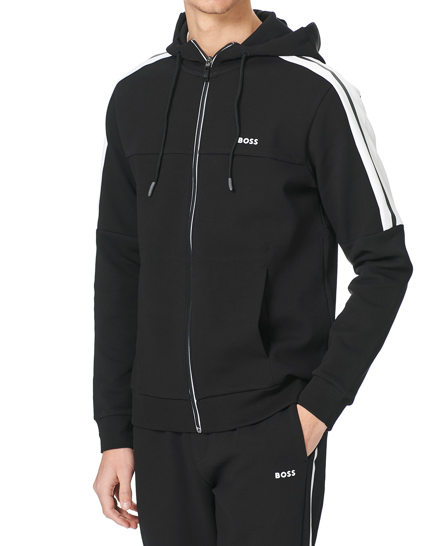 Homme | Pulls Et Tricots | BOSS GREEN | BOSS Athleisure Saggy Full Zip Hoodie Black