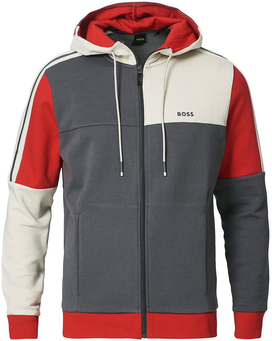 Homme | Pulls Et Tricots | BOSS GREEN | BOSS Athleisure Saggy Full Zip Hoodie Dark Grey