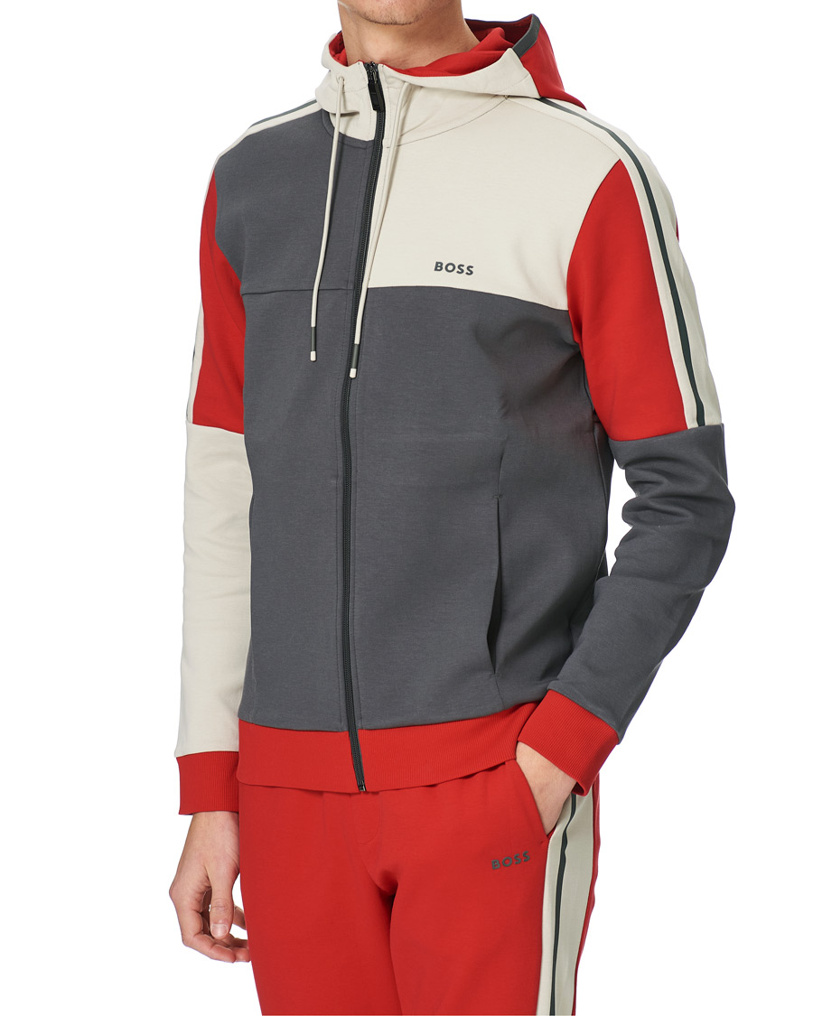 Homme | Pulls Et Tricots | BOSS GREEN | BOSS Athleisure Saggy Full Zip Hoodie Dark Grey