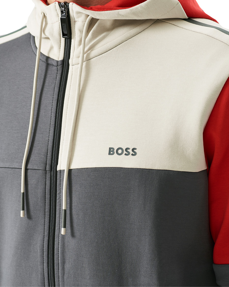 Homme | Pulls Et Tricots | BOSS GREEN | BOSS Athleisure Saggy Full Zip Hoodie Dark Grey