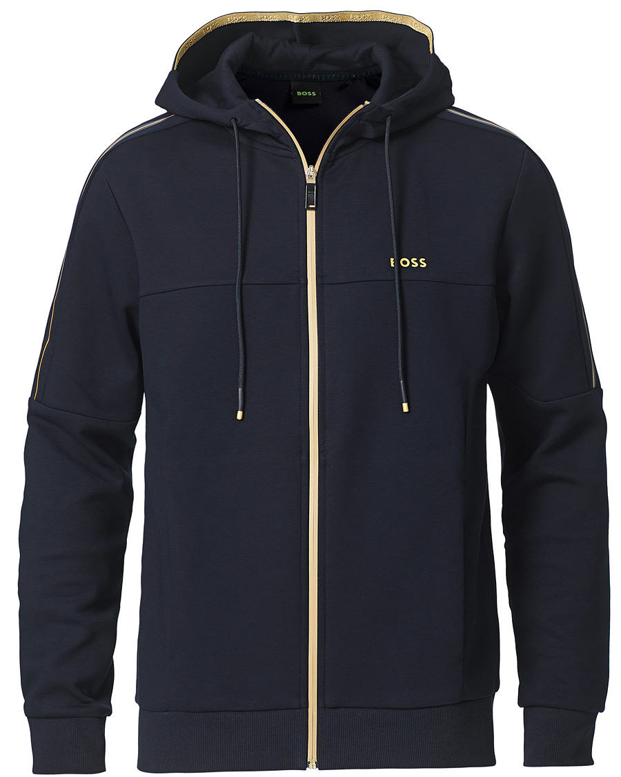 Heren | Truien | BOSS GREEN | BOSS Athleisure Saggy Full Zip Hoodie Dark Blue