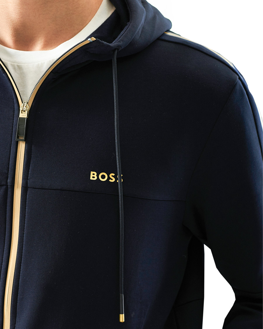 Heren | Truien | BOSS GREEN | BOSS Athleisure Saggy Full Zip Hoodie Dark Blue
