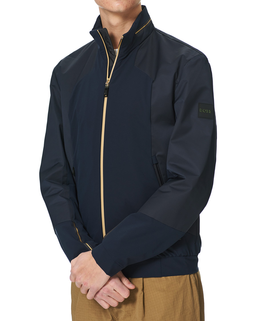 Homme | Manteaux Et Vestes | BOSS GREEN | BOSS Athleisure Furio Taped Logo Jacket Dark Blue