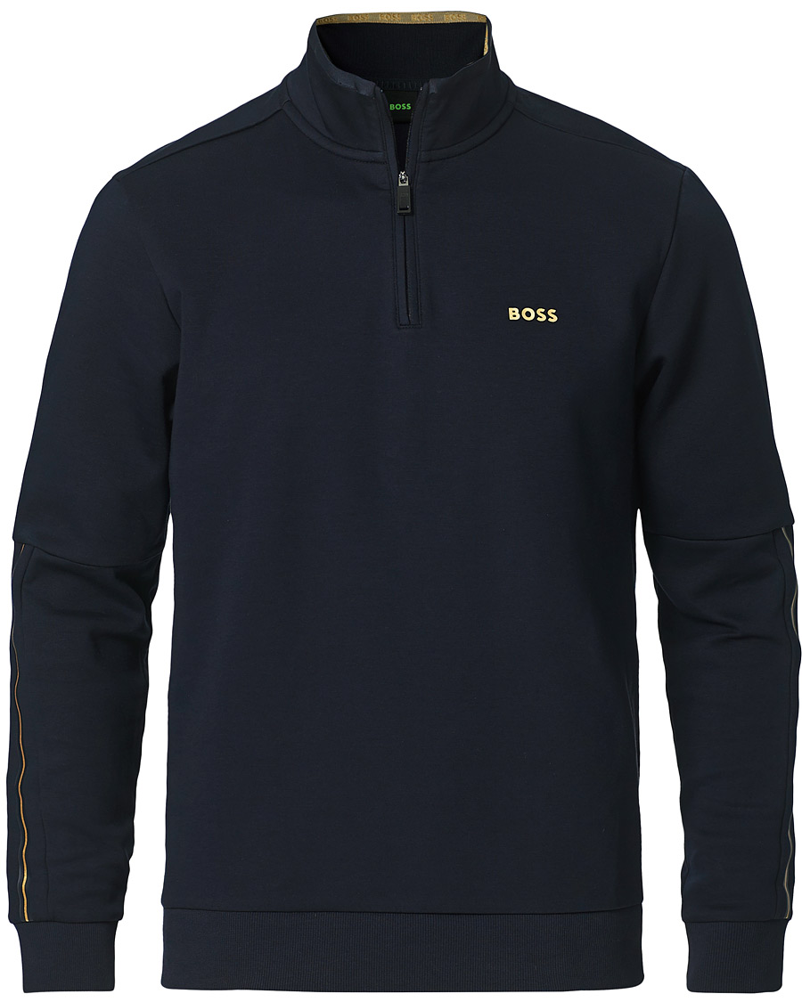 Homme | Pulls Et Tricots | BOSS GREEN | BOSS Athleisure Sweat Half Zip Dark Blue